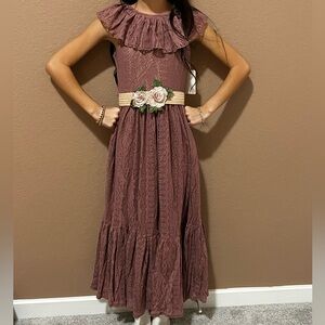 Joyfolie Pink Ruffled Tiered Sundress for Wedding Guest